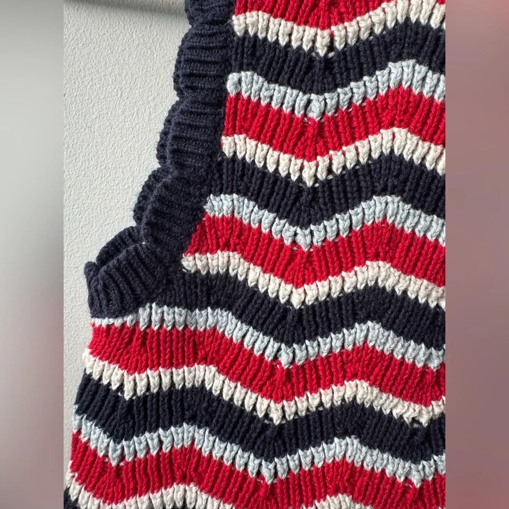 100% Cotton Striped Sleeveless Knit Top - Picture 3 of 8